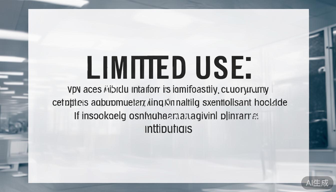 明确使用范围：限制VPN的用途主要为企业内部网络、